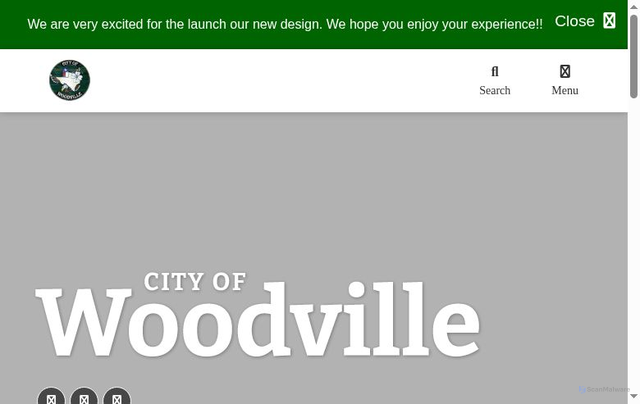 Security scan screenshot of https://www.woodville-tx.gov/