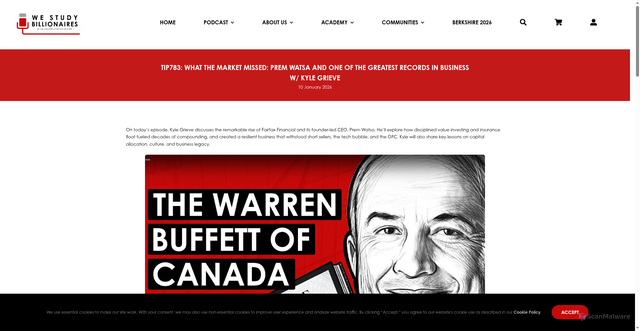 Security scan screenshot of https://theinvestors-podcast.com/episodes/what-the-market-missed-prem-watsa-and-one-of-the-greatest-records-in-business-w-kyle-grieve/