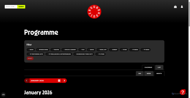 Security scan screenshot of https://booking.roundhouse.org.uk/