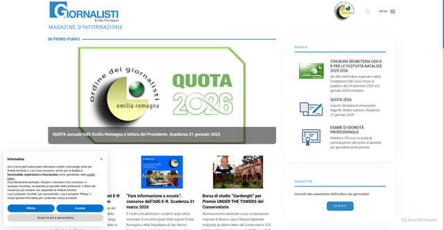 Security scan screenshot of https://odg.bo.it/