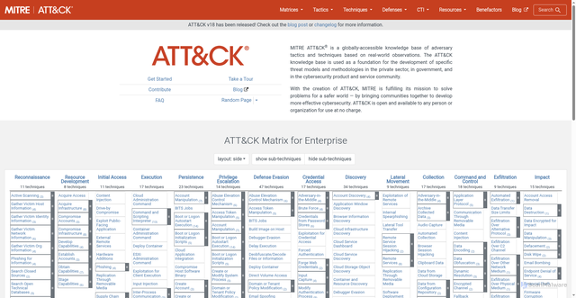 Security scan screenshot of https://attack.mitre.org/