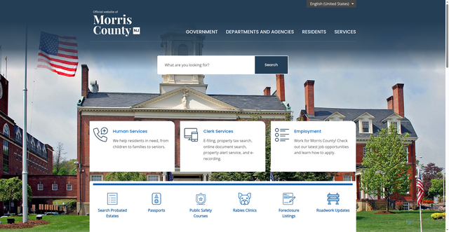 Security scan screenshot of https://www.morriscountynj.gov/