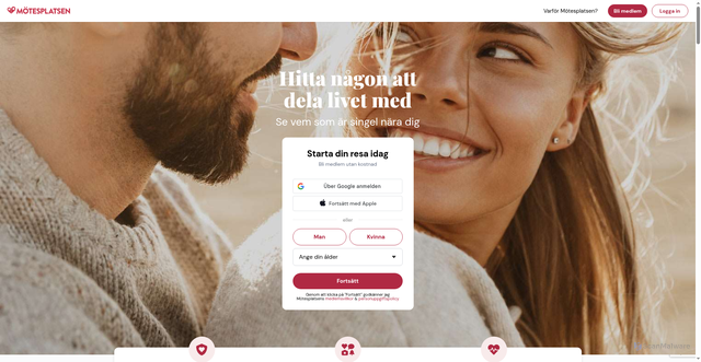 Security scan screenshot of https://www.motesplatsen.se/