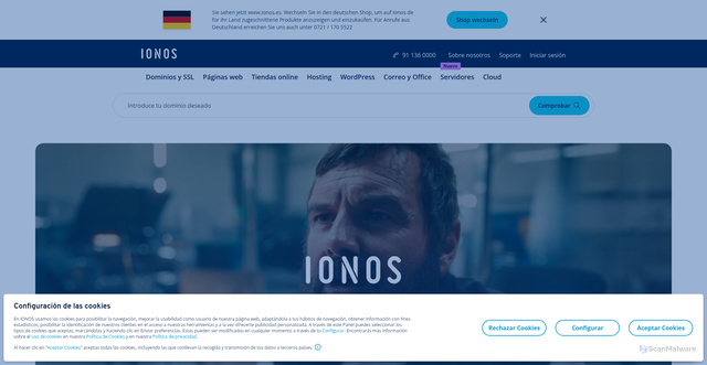 Security scan screenshot of https://idt.oc.onos.session2-lonos-encuentra-facilmente-servidores.hitek.mx/identifier?pageMessage=wrong-mandant-redirect~~activating&login_hint=