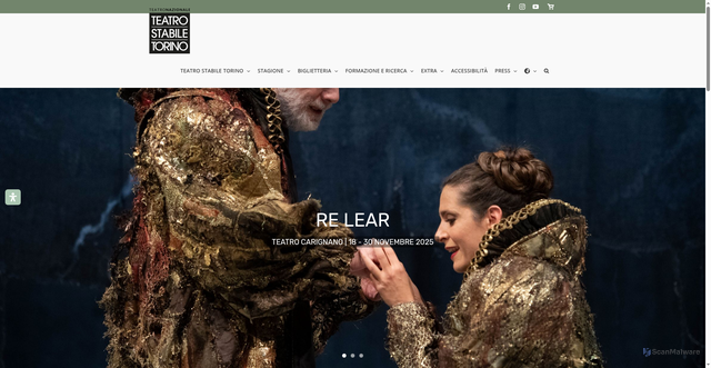 Security scan screenshot of https://www.teatrostabiletorino.it/