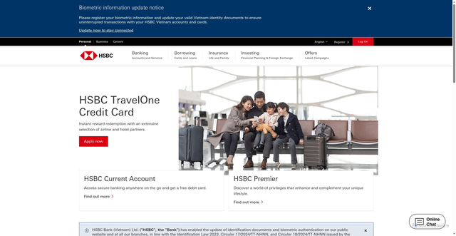 Security scan screenshot of https://hsbc.com.vn