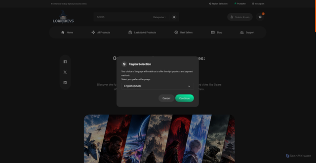 Security scan screenshot of https://www.lotkeys.com/sg/blog/detail/october-2026-s-biggest-game-releases-full-launch-calendar