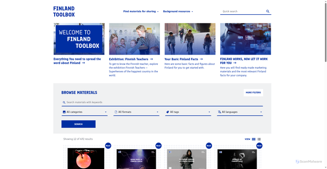 Security scan screenshot of https://toolbox.finland.fi/