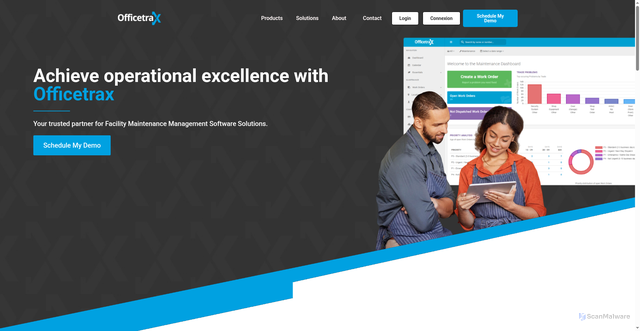 Security scan screenshot of https://www.officetrax.com