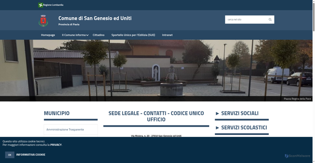 Security scan screenshot of https://www.comune.sangenesio.pv.it
