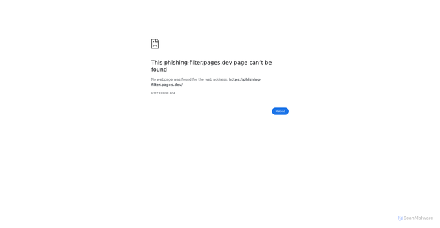 Security scan screenshot of https://phishing-filter.pages.dev