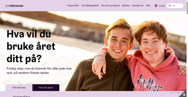 Security scan screenshot of https://www.folkehogskole.no