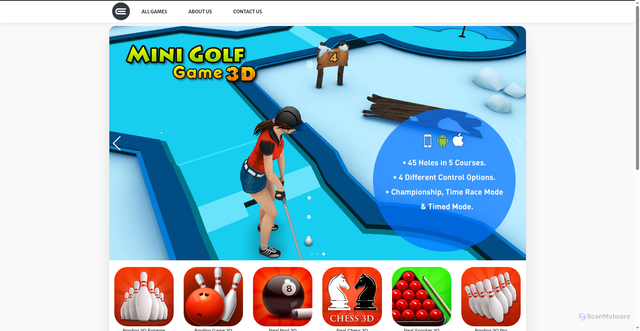 Security scan screenshot of https://www.eivaagames.com