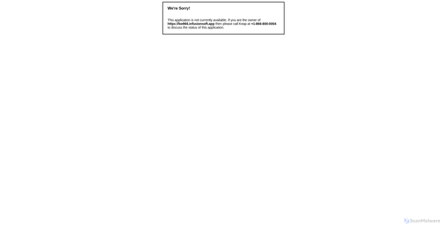 Security scan screenshot of https://kw966.infusionsoft.app