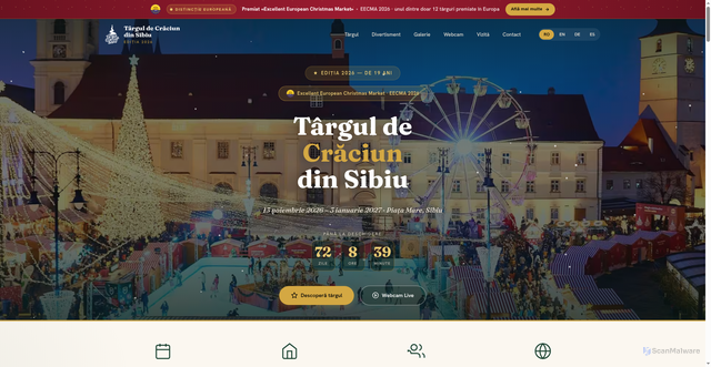 Security scan screenshot of https://targuldecraciun.pages.dev/