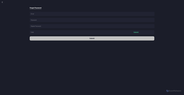 Security scan screenshot of https://hftfinxeedop.com/Login/findpwd