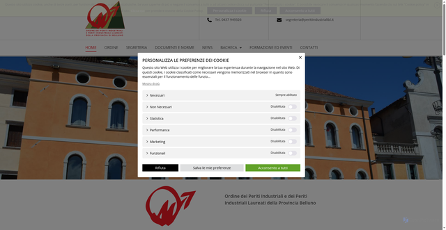 Security scan screenshot of https://www.peritiindustrialibl.it/