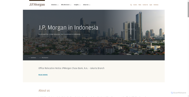 Security scan screenshot of https://www.jpmorgan.co.id/en/about-us