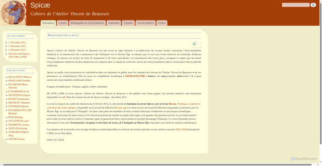 Security scan screenshot of https://spicae-cahiers.irht.cnrs.fr