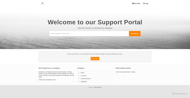 Security scan screenshot of https://giftgp.ladesk.com