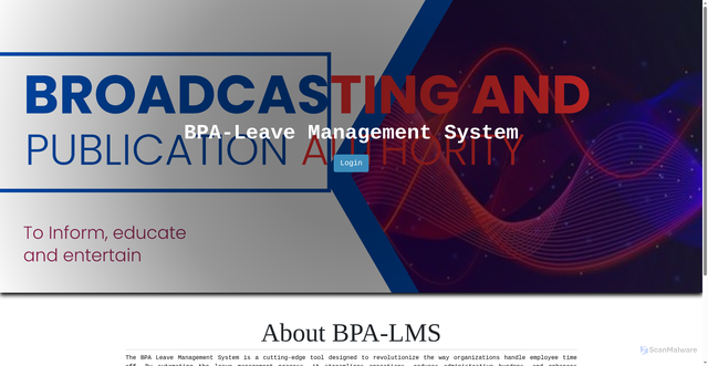 Security scan screenshot of http://leave.bpa-app.net/