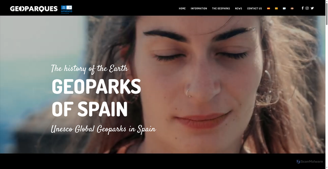 Security scan screenshot of https://geoparques.es/en/