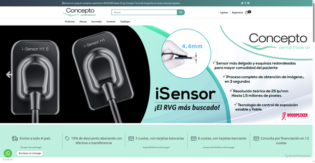 Security scan screenshot of https://www.conceptodental.com.ar