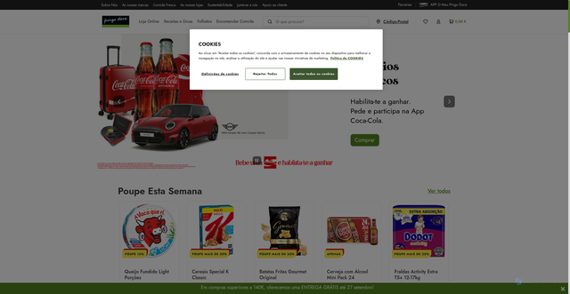 Security scan screenshot of https://pingodoce.pt