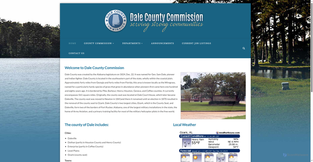 Security scan screenshot of http://dalecountyal.gov/