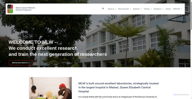 Security scan screenshot of https://www.mlw.mw/