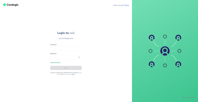 Security scan screenshot of https://us1.coralogix.com