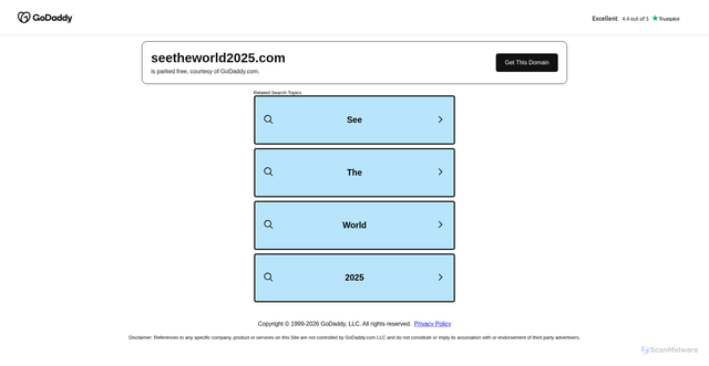 Security scan screenshot of https://seetheworld2025.com