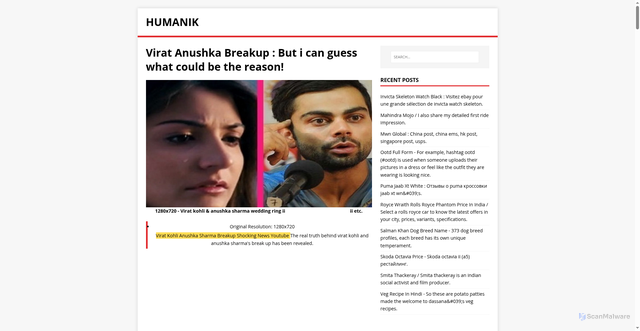 Security scan screenshot of https://nikmahus.pages.dev/post/virat-anushka-breakup/