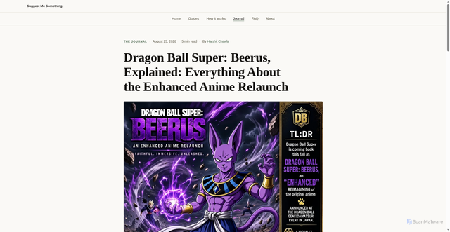 Security scan screenshot of https://www.suggestionlabs.com/blog/dragon-ball-super-beerus-everything-to-know