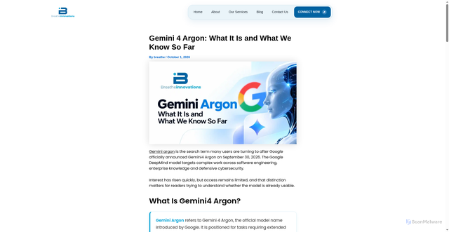 Security scan screenshot of https://breathedigitalmarketing.com/gemini-argon/