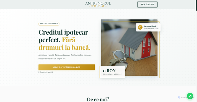 Security scan screenshot of https://antrenorul.pages.dev/