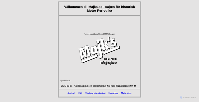 Security scan screenshot of https://majks.se