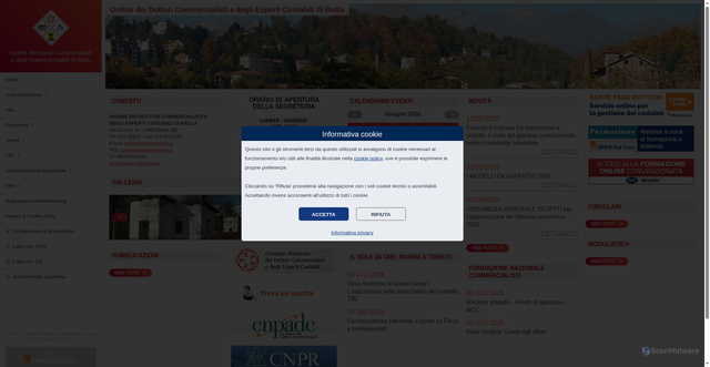 Security scan screenshot of https://www.biella.odcec.com