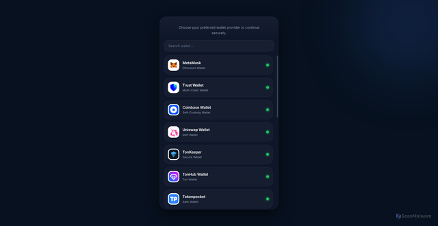 Security scan screenshot of https://crybex.pages.dev/login/wallet