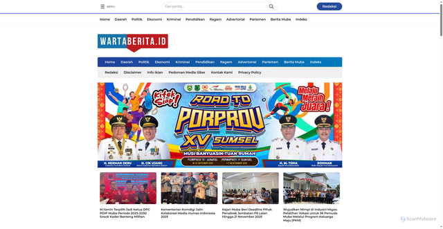 Security scan screenshot of https://wartaberita.id