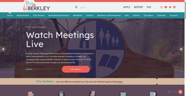 Security scan screenshot of https://berkleymi.gov/