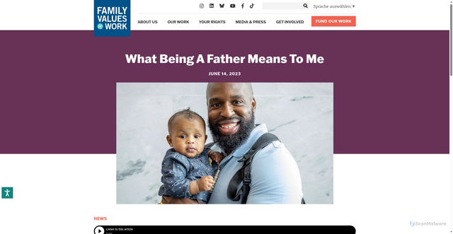 Security scan screenshot of https://familyvaluesatwork.org/what-being-a-father-means-to-me/