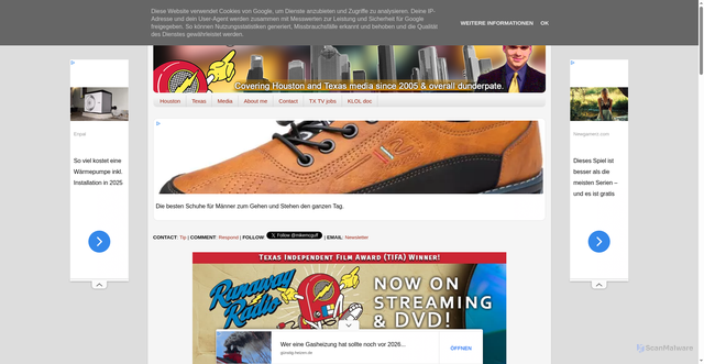 Security scan screenshot of https://mikemcguff.blogspot.com/2025/11/melanie-lawson-retirement.html