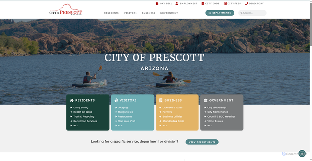 Security scan screenshot of https://prescott-az.gov/