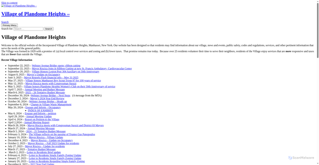 Security scan screenshot of https://plandomeheights-ny.gov/