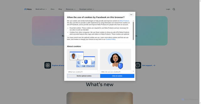Security scan screenshot of https://api.facebook.com/