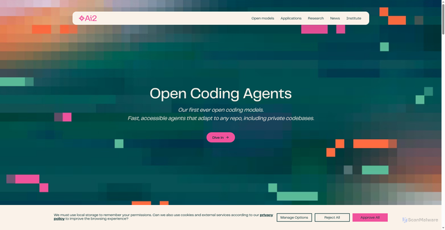 Security scan screenshot of https://allenai.org/