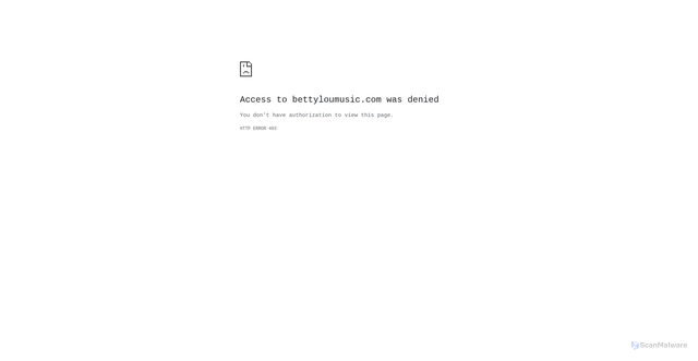 Security scan screenshot of http://bettyloumusic.com/fogertybiography.htm