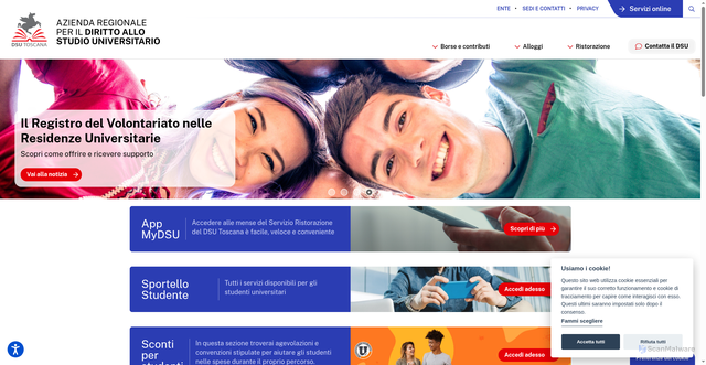 Security scan screenshot of https://www.dsu.toscana.it