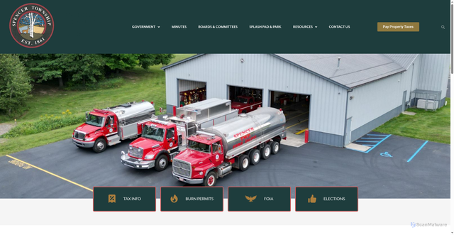 Security scan screenshot of https://spencertwpmi.gov/